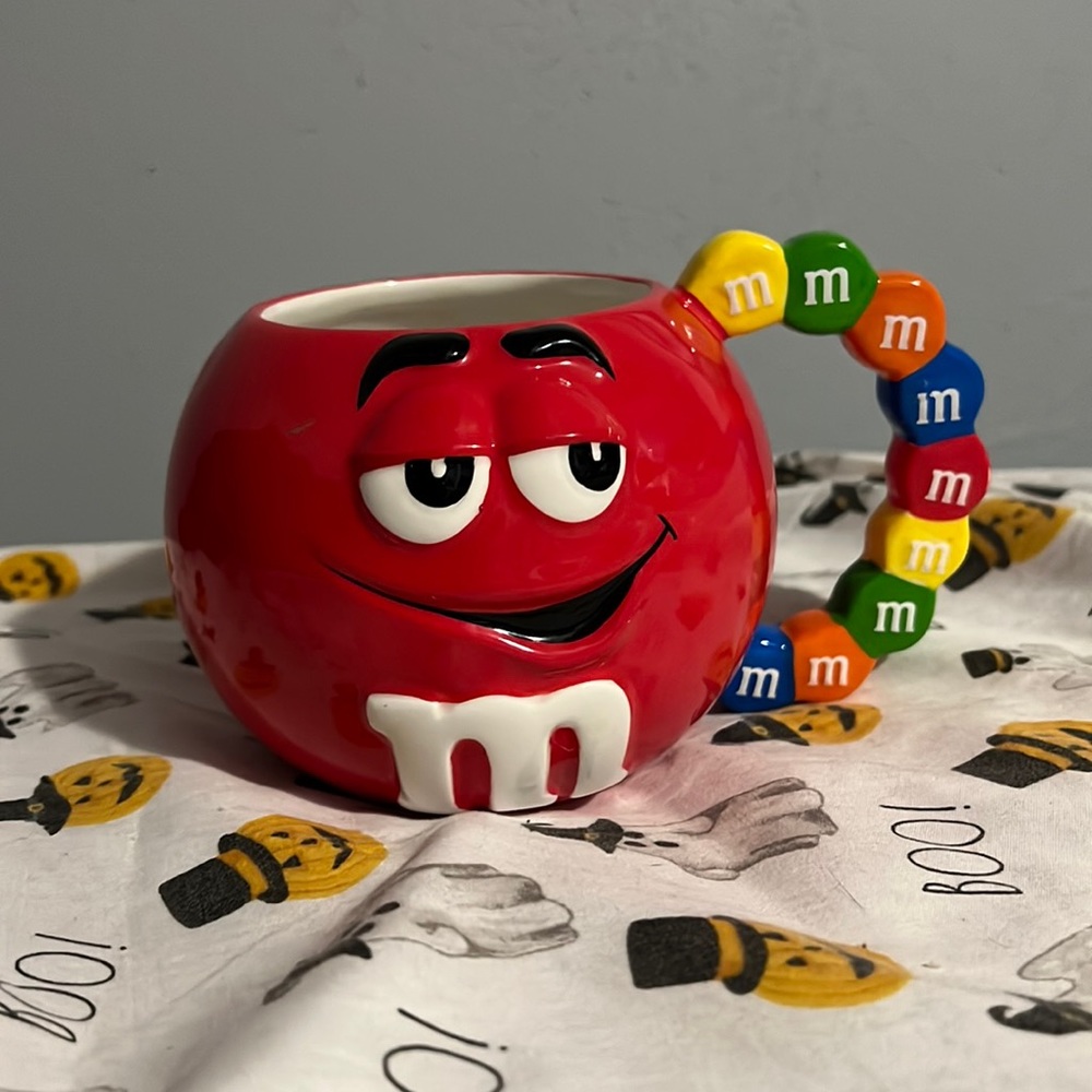 Red M&M mug
